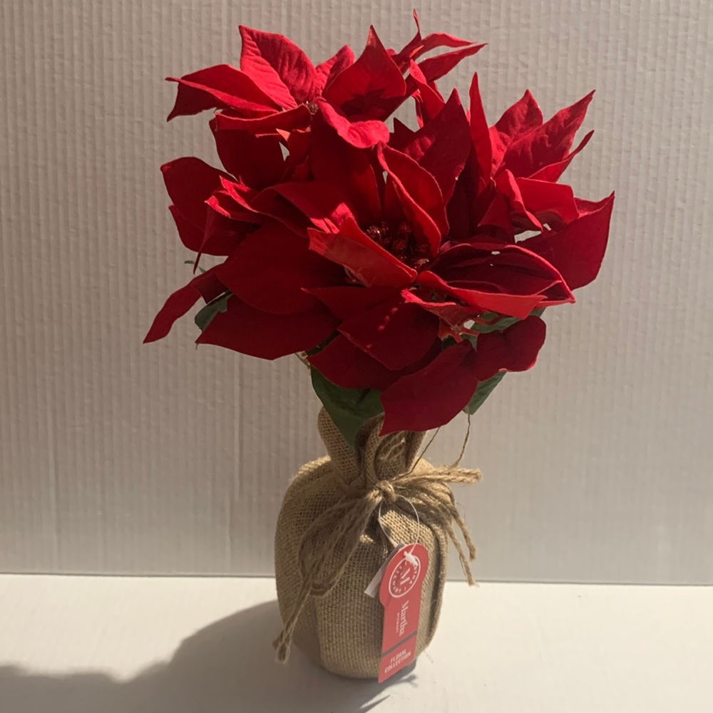 Martha Stewart Floral Collection Red Poinsettia Christmas Decor